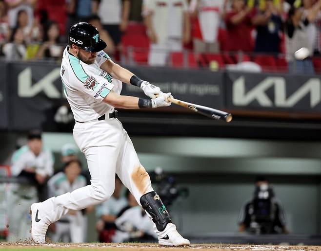 ▲ 투런포 포함 장타 두 방을 터뜨리며 팀 승리를 이끈 패트릭 위즈덤 ⓒ연합뉴스