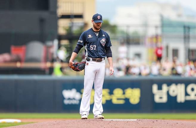 두산 외국인 투수 콜어빈. /사진=두산 베어스 제공