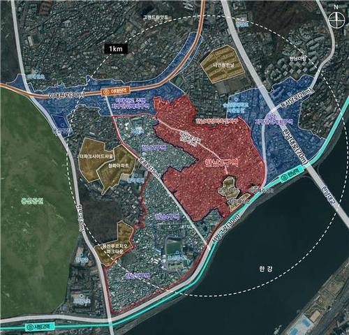 한남3구역 위치도 [서울시 제공. 재판매 및 DB 금지]