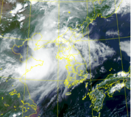 관측위성으로 바라본 비구름대 [사진=기상청]