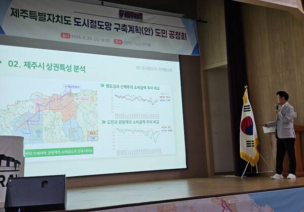 20일 오후 김만덕기념관 만덕홀에서 열린 '제주 도시철도망 구축계획안 공청회. ⓒ제주의소리