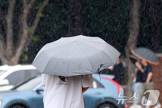 우산을 쓴 시민들이 발걸음을 재촉하고 있다.(사진은 기사 내용과 무관함) / 뉴스1 ⓒ News1