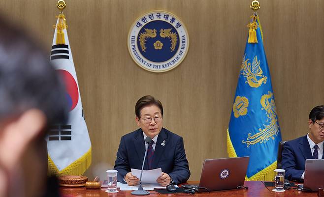 이재명 대통령이 6월 10일 서울 용산구 대통령실 청사에서 국무회의를 주재하고 있다 / 사진 대통령실