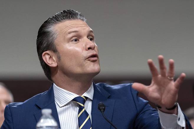 피트 헤그세스 국방장관. AP연합뉴스