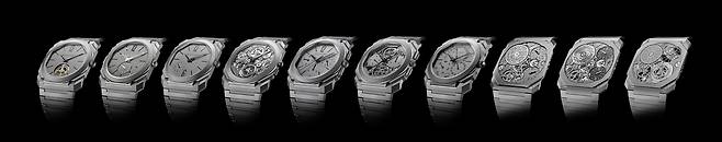 초박형 시계 분야에서 10개의 기록을 세운 불가리. 사진 불가리