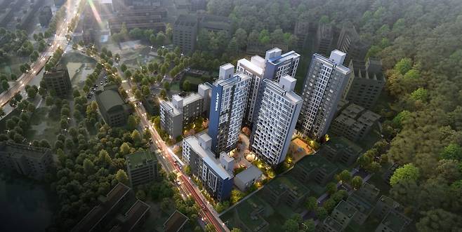 아테라 메종 드 포레 조감도. 금호건설 제공