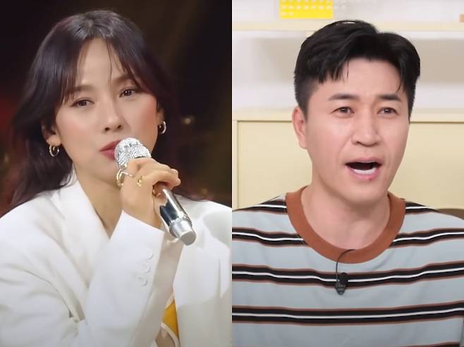 가수 이효리와 김종민. KBS2 '이효리의 레드카펫'· '옥탑방의 문제아들' 방송화면 캡처.