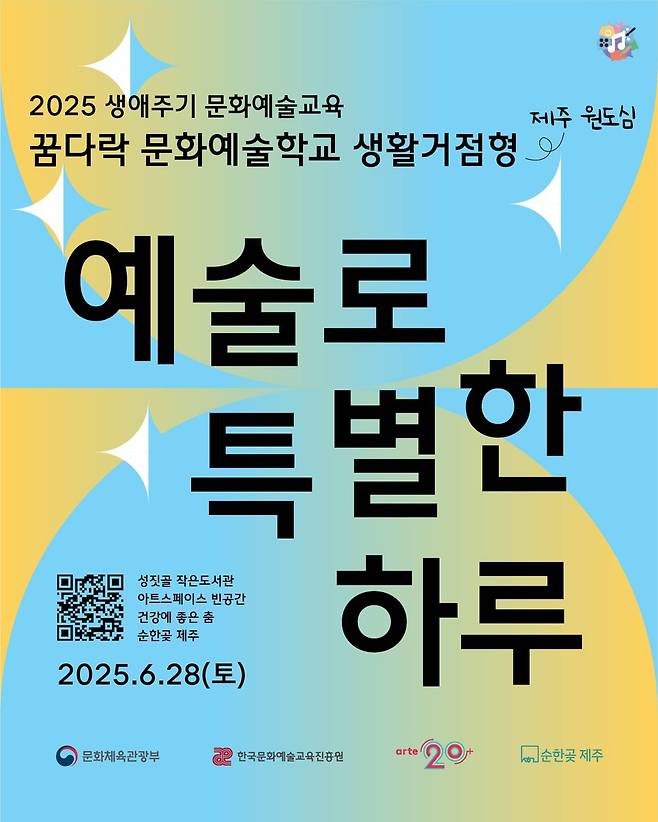 '예술로 특별한 하루' 포스터 [순한곶제주 제공. 재판매 및 DB 금지]