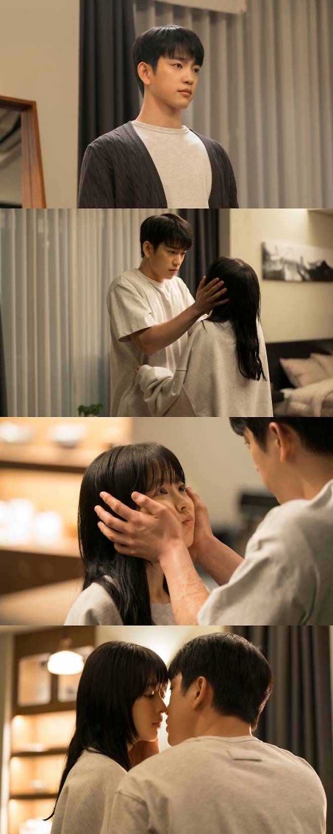 ‘미지의 서울’ 박보영♥박진영, 촉촉한 눈 맞춤 (제공: tvN)