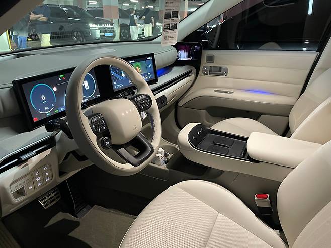 현대차 수소전기차 디 올 뉴 넥쏘의 내부./이윤정 기자