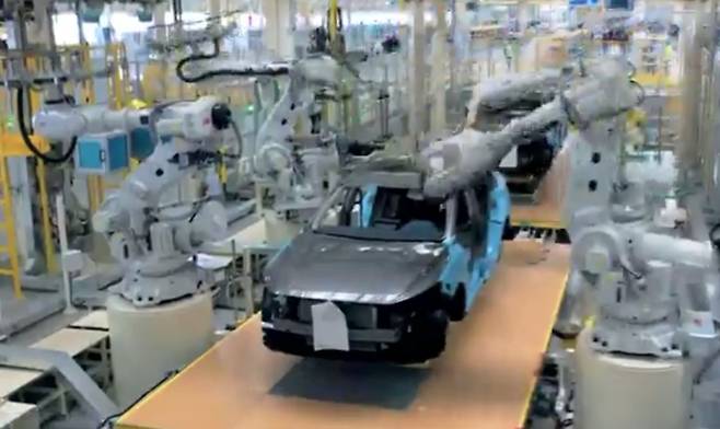 지리자동차 창싱기지의 자동화율은 90%에 달한다(영상제공:지리자동차)