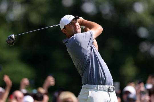 스코티 셰플러의 2라운드 경기 모습. 사진[게티이미지/AFP=연합뉴스]