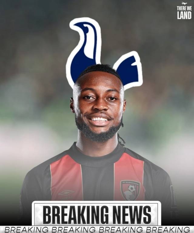 토트넘의 세메뇨 영입에 있어 한 가지 문제는 바로 이적료다. 본머스는 현재 세메뇨의 가치를 대단히 높게 평가하고 있다. 사진=X