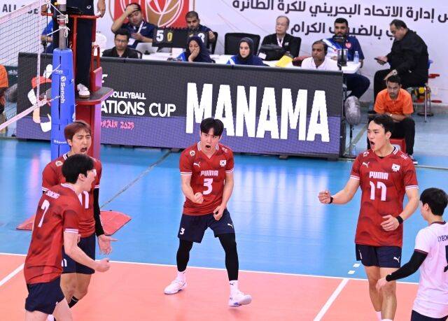 호주전에서 환호하는 한국 선수들./AVC