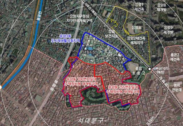 서울 은평구 응암동 700번지 및 755번지 일대 재개발 대상지. 사진 제공=은평구