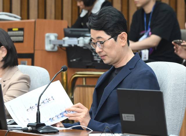 주진우 국민의힘 의원이 18일 국회에서 열린 국무총리(김민석) 임명동의에 관한 인사청문특별위원회의 제1차 전체회의에 참석하고 있다. 오승현 기자