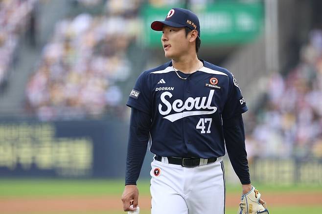 ▲ 두산 베어스 곽빈이 시즌 두 번째 승리를 챙겼다. 4실점했지만 6이닝을 버텼다. ⓒ 두산 베어스