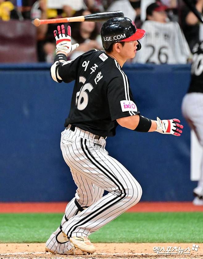 LG 트윈스 포수 이주헌이 21일 서울 잠실야구장에서 열리는 2025 신한 SOL Bank KBO리그 두산 베어스와 팀 간 7차전에 8번타자 겸 포수로 선발출전 한다. 사진 엑스포츠뉴스 DB