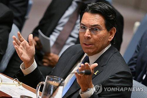 대니 다논 주유엔 이스라엘 대사 [뉴욕 AFP=연합뉴스. 재판매 및 DB 금지]