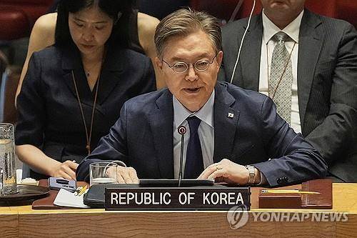 황준국 주유엔 대사 [뉴욕 AP=연합뉴스. 재판매 및 DB 금지]