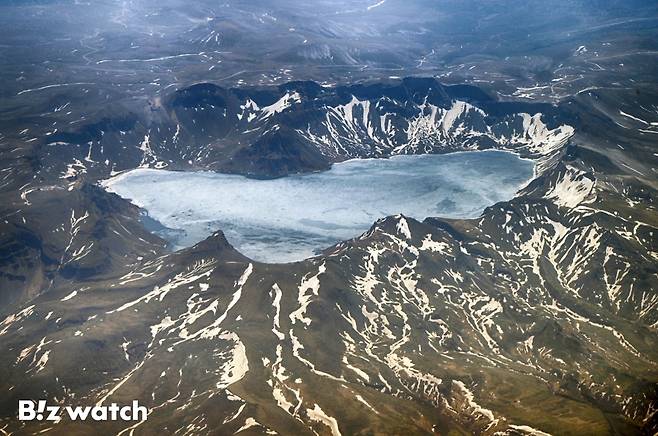 백두산 천지의 모습. /사진=이명근 기자 qwe123@