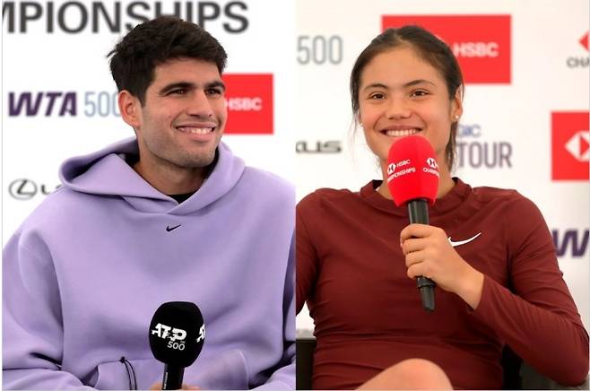 US오픈 챔피언인 알카라스와 라두카누가 혼합복식에 출전한다