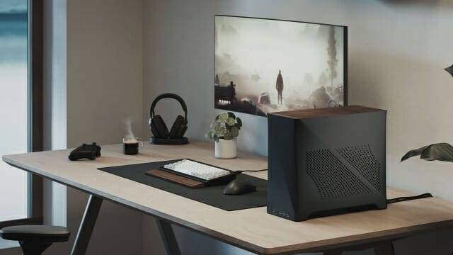PC 케이스에 목재 패널을 장착한 프랙탈 디자인 에라2. (사진=프랙탈 디자인)