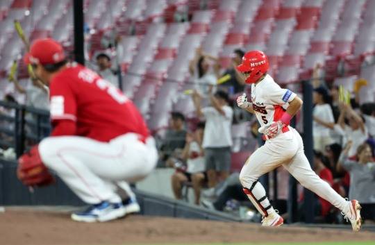 김광현 주저앉힌 김도영. 사진[연합뉴스]