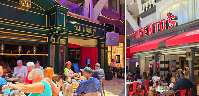 크루즈 내 식당과 카페를 이용하는 탑승객들 / 사진=김혜성 여행+ ㄱ지ㅏ