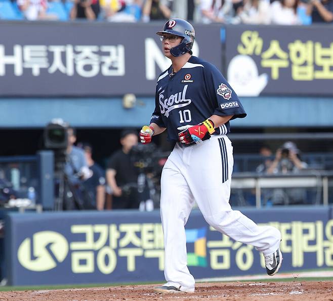 ▲ 두산 김민혁 홈런 ⓒ연합뉴스