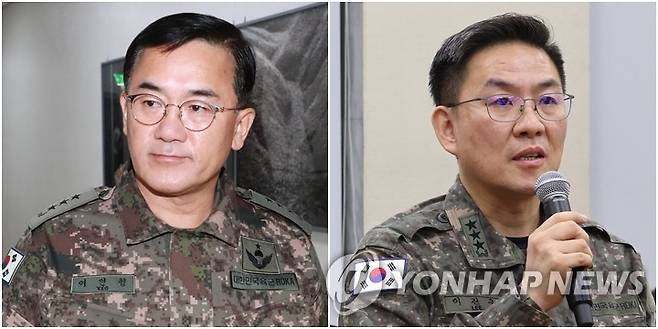 여인형 전 국군방첩사령관(왼쪽), 이진우 전 육군수도방위사령관 [연합뉴스 자료사진]