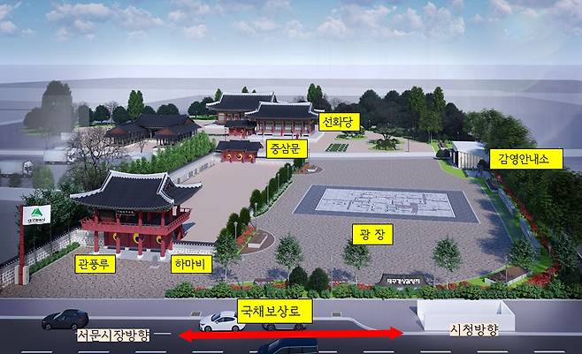 경상감영 복원 조감도./대구시 제공