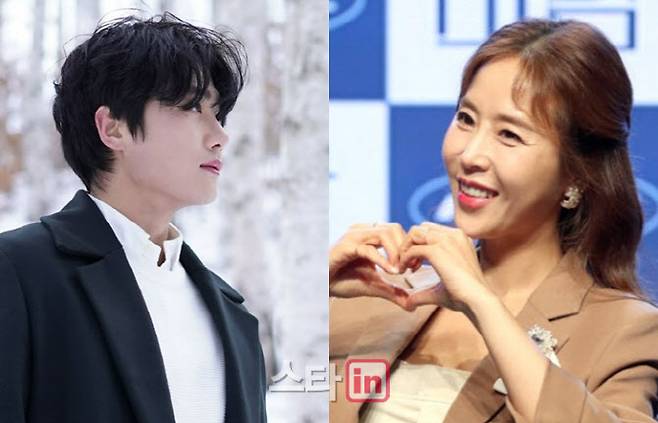 신지(오른쪽)와 예비신랑 문원(사진=SNS·이데일리DB)