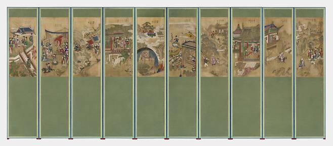 미국 포틀랜드미술관이 소장한 '구운몽도 병풍'(국가유산청 제공)