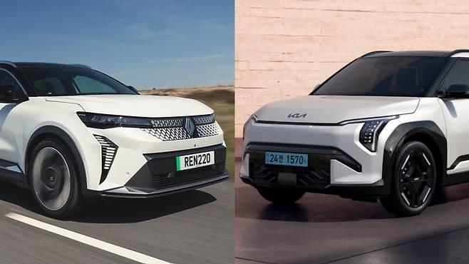 사진 : 르노 세닉 E-Tech 일렉트릭, 기아 EV3