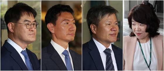 윤석열 전 대통령의 부인 김건희 여사를 둘러싼 각종 의혹에 대한 수사를 맡은 김형근·박상진·문홍주·오정희 특검보(왼쪽 사진부터). 연합뉴스