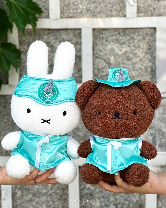 7월 초에 '미피와 마법 우체통' 전시장에서 판매될 예정인 한복 입은 미피./ㅅ사진=(주)피플리.