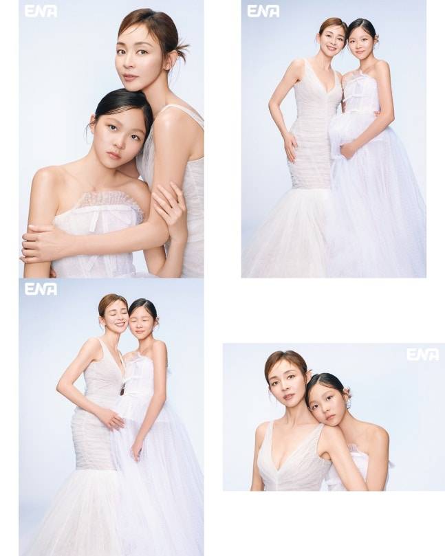 사랑이가 드레스를 입고 엄마 야노 시호 못지 않은 모델 포스를 발산했다. /사진=ENA '내 아이의 사생활' 제공
