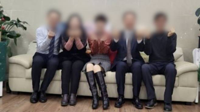 부정선거부패방지대(부방대) 회원들의 모임. 가장 오른쪽 인물이 앱 개발자 김 씨다. (출처 : 블로그)