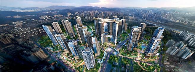 구리 수택동 재개발사업지 조감도 [현대건설 제공]