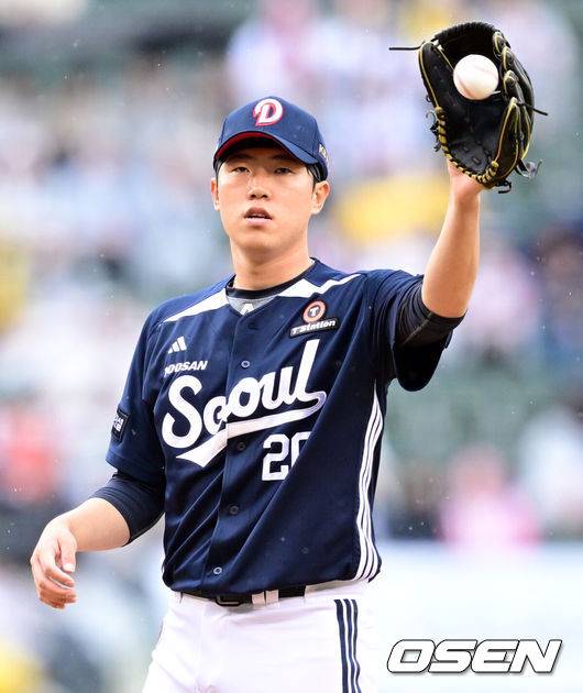 [OSEN=조은정 기자] 두산 김유성. 2025.04.12 /cej@osen.co.kr