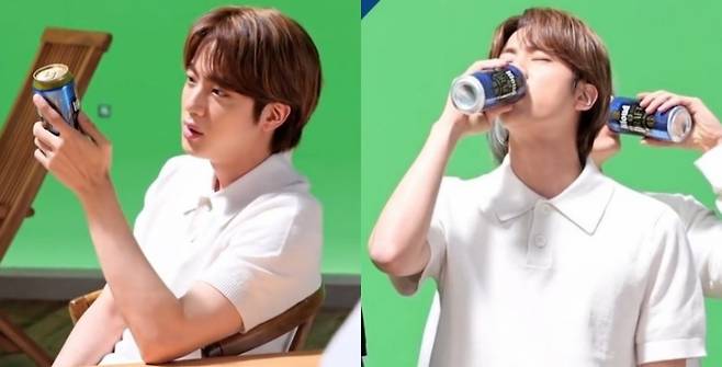 방탄소년단 진, 시원한 맥주 광고에 어울리는 스타 1위