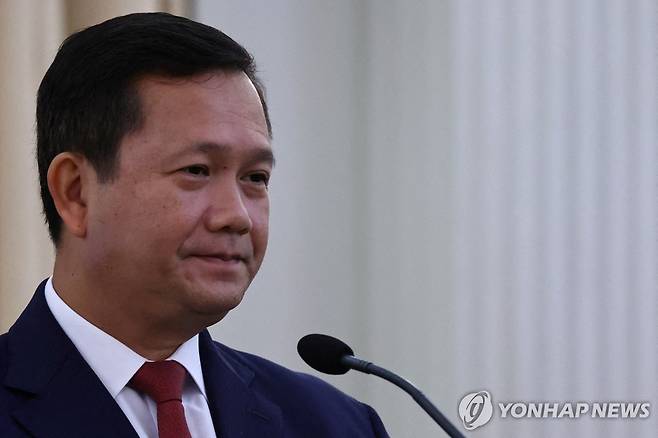 훈 마네트 캄보디아 총리 [로이터 연합뉴스 자료사진. 재판매 및 DB 금지]