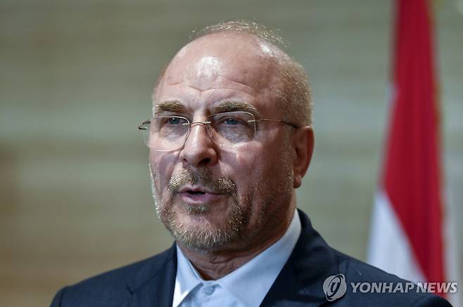 갈리바프 이란 의회의장 [EPA 연합뉴스 자료사진. 재판매 및 DB 금지]