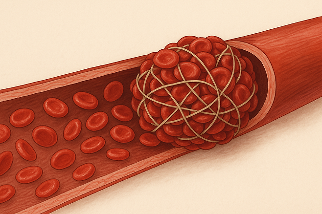 혈관 속 혈전 이미지