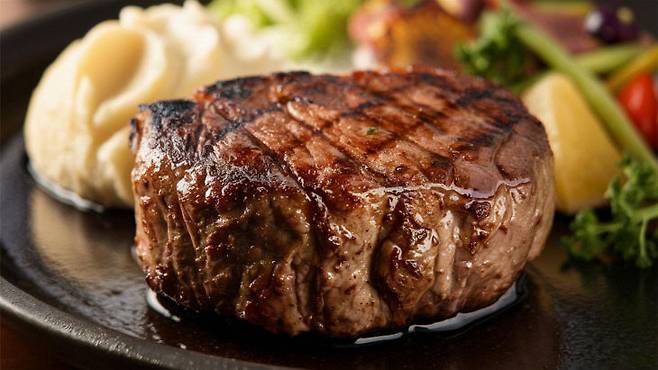 안심 스테이크 모습.