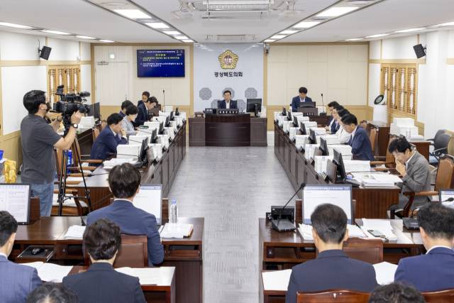 경상북도의회 예산결산특별위원회가 지난 19일 경상북도지사가 제출한 2024회계연도 결산 및 예비비 지출 승인안을 심사하는 모습. 경북도의회 제공