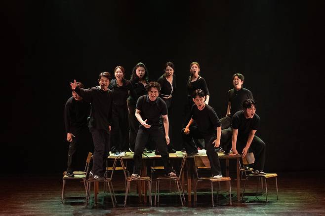 지난 23일 대구문화예술회관 비슬홀에서 열린 뮤지컬 '설공찬' 제작발표회에서 배우들이 주요 넘버를 선보이고 있다. <대구문화예술진흥원 제공>