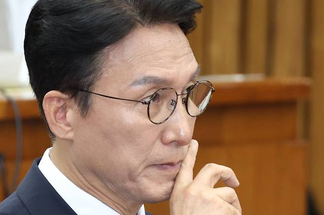 김민석 국무총리 후보자가 24일 오전 서울 여의도 국회에서 열린 인사청문회에 출석해 있다. 사진=뉴스1