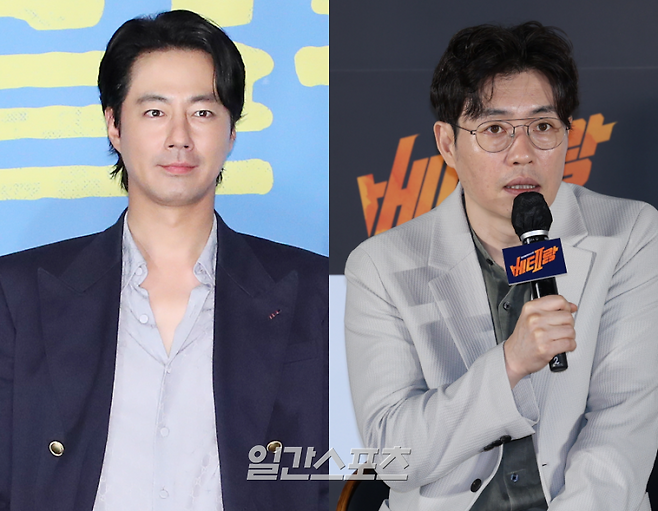 배우 조인성(왼쪽)과 류승완 감독 / 사진=일간스포츠DB